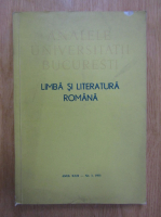 Analele Universitatii Bucuresti, anul XXII, nr. 1, 1973