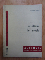 Claude G. Dubois - Problemes de l'utopie