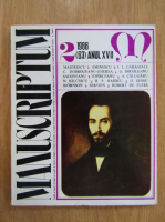 Anticariat: Revista Manuscriptum, anul XVII, nr. 2 (63), 1986