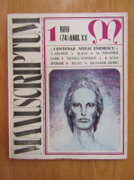 Anticariat: Revista Manuscriptum, anul XX, nr. 1 (74), 1989