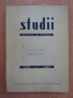 Studii. Revista de istorie. Supliment bibliografic, 1958-1967