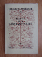 Leontin Jean Constantinesco - Versuri clandestine