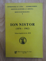 Al. Zub - Ion Nistor, 1876-1962