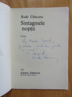 Radu Ulmeanu - Sintagmele nopii (cu autograful autorului)