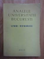 Analele Universitatii Bucuresti. Limbi romanice, anul XXI, 1972
