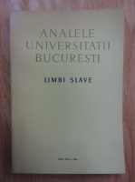 Analele Universitatii Bucuresti. Limbi slave, anul XIX, 1970