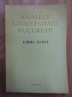 Analele Universitatii Bucuresti. Limbi slave, anul XXI, 1972