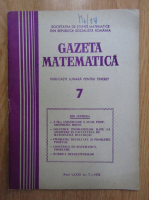 Gazeta Matematica, anul LXXXI, nr. 7, iulie 1976