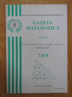 Gazeta Matematica, Seria B, anul CXVI, nr. 7-8-9, 2011