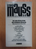 Anticariat: La revue du Mauss, nr. 15-16, 1992