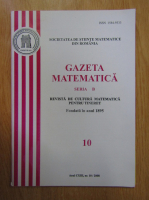 Gazeta Matematica, Seria A, anul CXIII, nr. 10, 2008