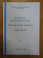 Gazeta Matematica, Seria A, anul XXI, nr. 3, 2003
