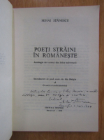 Mihai Stanescu - Poeti straini in romaneste (cu autograful autorului)