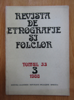 Revista de Etnografie si Folclor, tomul 33, nr. 3, 1988