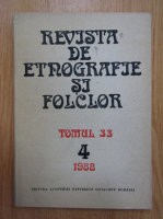 Revista de Etnografie si Folclor, tomul 33, nr. 4, 1988