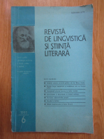 Revista de lingvistica si stiinta literara, nr. 6, 1991