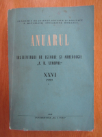 Anuarul Institutul de Istorie A. D. Xenopol, XXVI, 1989 (volumul 1)