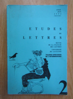 Anticariat: Etudes de lettres, nr. 2, aprilie-iunie 1992