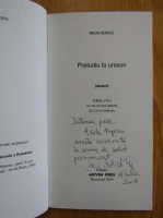 Anticariat: Mihai Nenoiu - Preludiu la unison (cu autograful autorului)