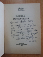 Nicolae Dabija - Mierla domestica (cu autograful autorului)