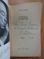 Victor Eftimiu - Portrete si amintiri (cu autograful autorului)