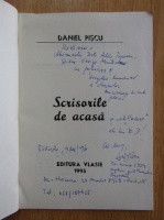 Daniel Piscu - Scrisorile de acasa (cu autograful autorului)