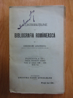Anticariat: Gheorghe Adamescu - Contributie la bibliografia romaneasca (1928)