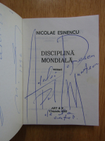 Anticariat: Nicolae Esinencu - Disciplina mondiala (cu autoraful autorului)