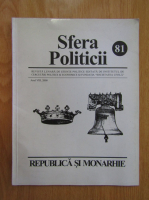 Revista Sfera Politicii, anul VIII, nr. 81, 2000