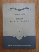 Anticariat: Dumitru Micu - Poezia Mariei Banus