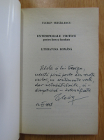 Florin Mihailescu - Extemporale critice (cu autograful autorului)