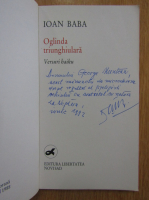 Ioan Baba - Oglinda triunghiulara (cu autograful autorului)