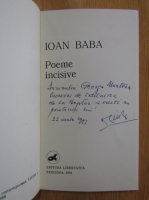 Ioan Baba - Poeme incisive (cu autograful autorului)