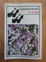 Anticariat: Revista Romanian Review, anul XLVII, nr. 6-7-8, 1992