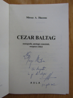Mircea Diaconu - Cezar Baltag. Monografie (cu autograful autorului)