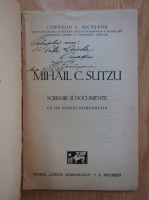 Corneliu Secasanu - Mihail C. Sutzu (cu autograful autorului)