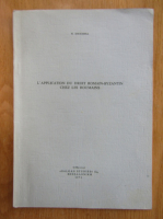 N. Smochina - L'application du droit romain-byzantin chez les roumains