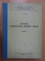 I. D. Laudat - Istoria literaturii romane vechi (partea I)