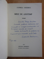 Ludmila Ghitescu - Miez de anotimp (cu autograful autorului)