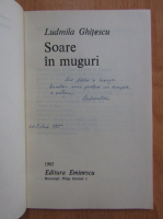 Ludmila Ghitescu - Soare in muguri (cu autograful autorului)