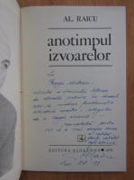 Alexandru Raicu - Anotimpul izvoarelor (cu autograful autorului)