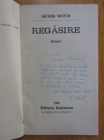 George Nestor - Regasire (cu autograful autorului)