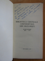 Constantin Nutu - Biblioteca centrala universitara din Bucuresti (cu autograful aurorului)
