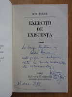 Ion Tugui - Exercitii de existenta (cu autograful autorului)