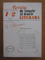 Revista de istorie si teorie literara, anul XXXVII, nr. 1-2, ianuarie-iunie 1989