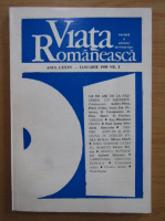 Revista Viata Romaneasca, anul LXXXV, nr. 1, ianuarie 1990