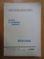 Buletin de informare stiintifica, Biologie, nr. 8, 1970