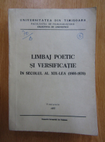Limbaj poetic si versificatie in secolul al XIX-lea, 1800-1870