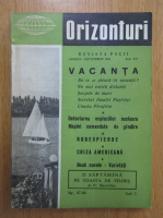 Revista Orizonturi, anul VII, nr. 87-88, august-septembrie 1958