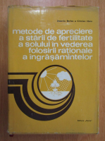 Zenoviu Borlan - Metode de apreciere a starii de fertilitate a solului in vederea folosirii rationale a ingrasamintelor